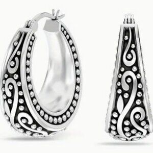 Handcrafted Bohemian Style - Silver Electro-Plated Earrings - Intricate Swirls